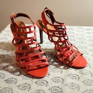 LAUREN by Ralph Lauren Coral Geometric Heals